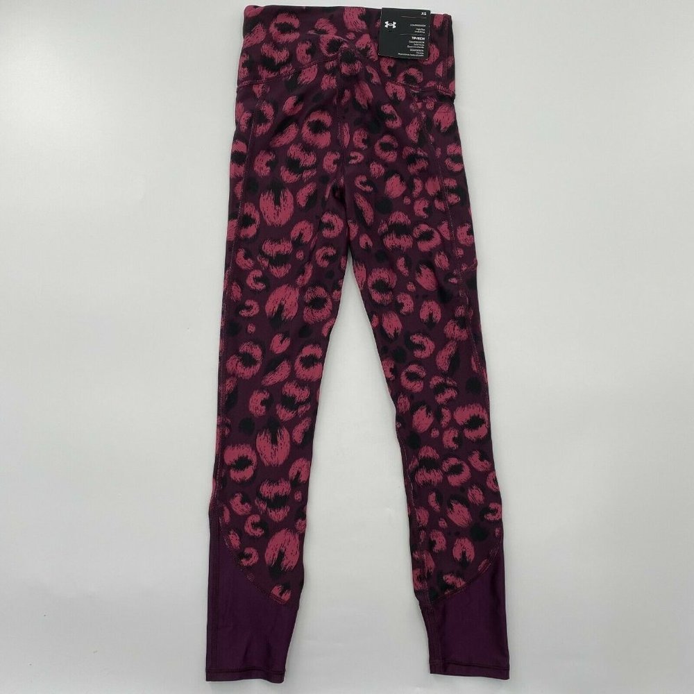 Under Armour Women's High Rise Ankle 7/8 Length Leggings Burgundy Purple Size XS - Picture 8 of 9